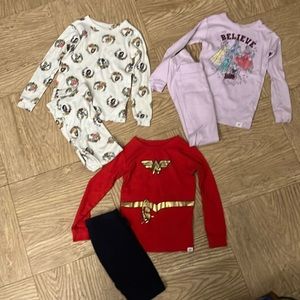 Bundle Of 3 GAP/DISNEY Girls Size: 5T Long Sleeve Pants Sleep Outfits